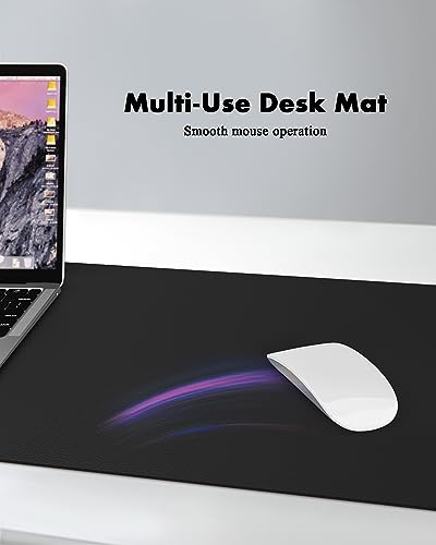 Image of YSAGi Double-Sided Desk Mat, Eco Cork Desk Protector, Large Mouse Pad & Writing Pad for Office /Home (31.5 inchx15.7 inch, Black+Cork)