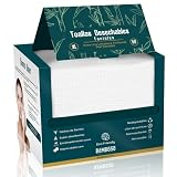 BAMBOSO Toallas Desechables Faciales Biodegradables Hechas de Bambú para Piel Sensible 50 unidades Tamaño XL Grande | Toallitas Faciales Desechables Secas