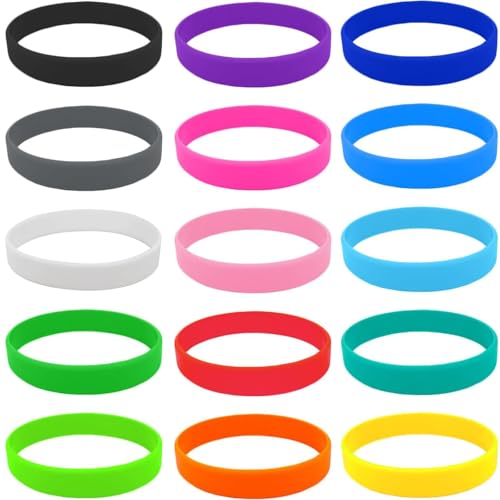 HoAhaMay 15 Piezas Pulseras de Silicona, Pulseras de Goma, Pulsera de Silicona...