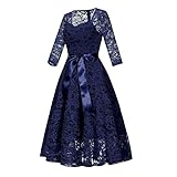 MICKURY Abendkleider lang,Kleider Heine,festtagskleider,Chiffonrock,neo Noir Kleid,Sommerkleider 2022,lackröcke,Abendkleider für mollige,Latex Kleider,große größen Kleider(B-Blue,XXL)