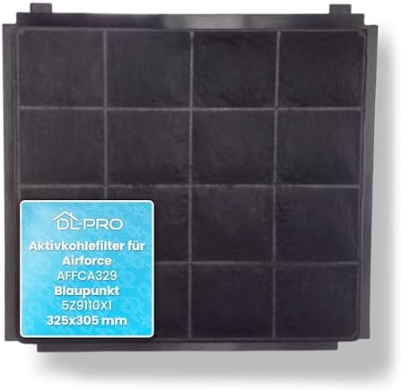 DL-pro - 3 Filtros De Carbón Activo 487 X 230 Mm Para Bosch Siemens Neff Balay 460367 00460367 DHZ3300 LZ3300 Z5146X0 Filtro Para Campana Extractora