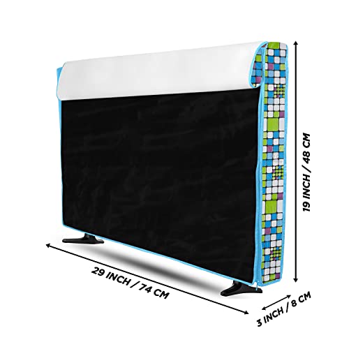 Image of Transparent LCD /LED T.V Protector Cover with Zipper Enclosure for 32 Inch Suitable for All Major Brand & Model (Color-Green, Size-29x3x19 Inches)