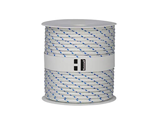 Hummelt Rope Schot Seil Polyesterseil 4mm 100m weiß/blau auf Rolle Cover