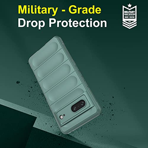 Image of Amazon Brand - Solimo Back Case Cover for Google Pixel 7 5G | Compatible for Google Pixel 7 5G Back Case Cover |Liquid Silicon Magic Case for Google Pixel 7 5G with Camera Protection | Dark Green
