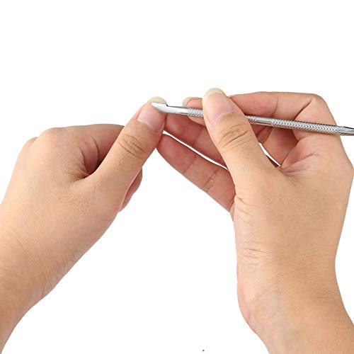 #N/D Nagelhautschieber, Edelstahl, Maniküre, Pediküre, tragbar, Metall, silberfarben, 1 Stück – Bild 6