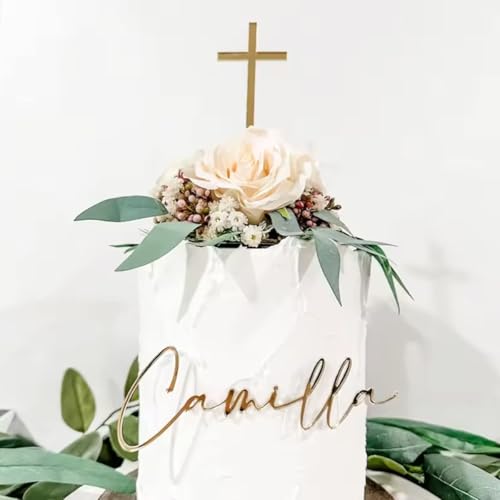 Miguha Adorno for tarta personalizado, letrero acrílico con nombre for cumpleaños, decoración de mesa de boda, tarjetas con nombre, decoración for fiesta, Santa Comunión