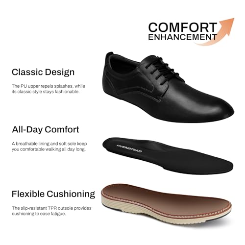 Men's Oxfords Dress Shoes: Casual Business Men Derby Shoe Formal Plain Toe Oxford2