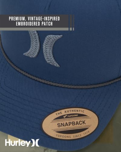 Image of Hurley Men's Trucker Hat - High Icon Snap Back Comfortable Curved Bill with Adjustable Snap Closure - Trucker Hats for Men
