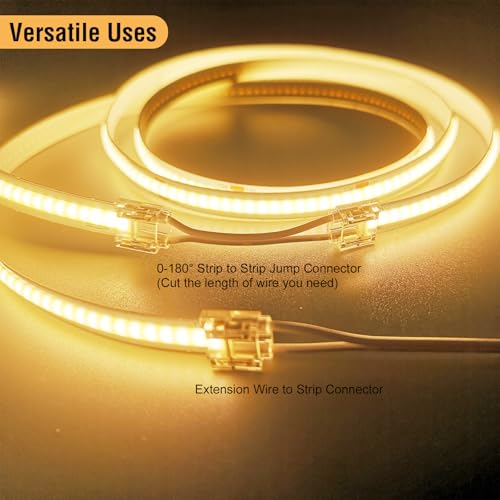 Kit de Tira Led Cob Blanca Cálida Regulable 12V con Control miniatura 4