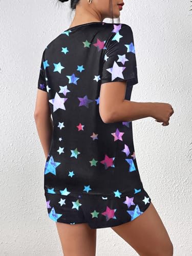 Ekouaer Women's Pajama Sets Short Sleeve Pjs 2 Piece Top and Shorts Sleepwear Comfy Soft Lounge Sets with Pockets3