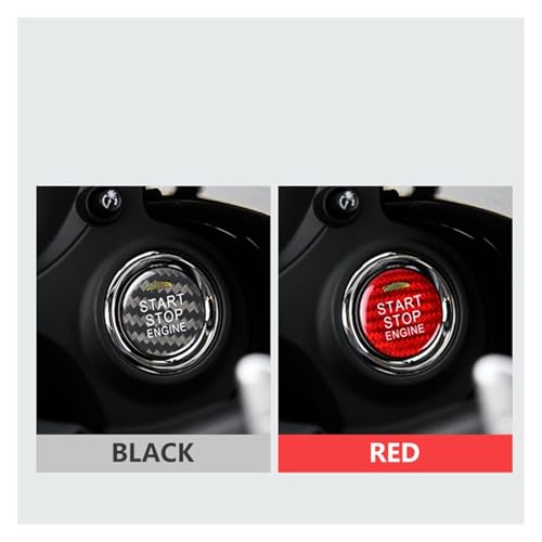 Cache-bouton de démarrage en carbone rouge pour Mitsubishi Eclipse Cross 2018-2019