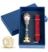 Wax Seal Stamp kit, Envelope Wax Seals DIY Kit - Retro Sealing Wax Candle + Classic Initial Alpha...