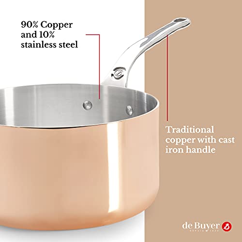 Prima Matera Round Copper Stainless Steel Saucepan 9.5-Inch #TOP1