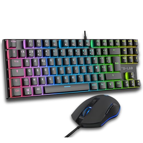 Pack Clavier Gamer Filaire et Souris The G-Lab Combo Mercury EX
