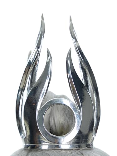 Cosplay.fm Women Game Cosplay Accessory Shadow Headpiece Heart Crown and Chain (Silver)