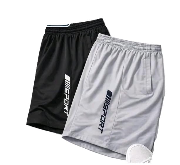 fayrouz Men Boys Stretchable Cotton Boxer Shorts for Gym Training Sports Daily Activity Use Pack of 2 Grey S-picture-41