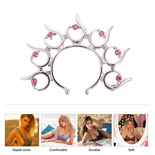 Healifty 4 Peças de Grampo de Mamilo de Mama Clipe de Aço Inoxidável Strass Brinquedos de Estimulaçã