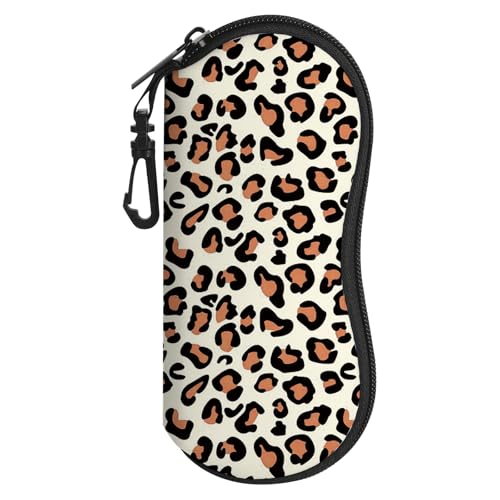 Image of Sunglasses Soft Case, Cute Ultra Light Portable Neoprene Zipper Eyeglass Glasses Case with Belt Clip for Men Women