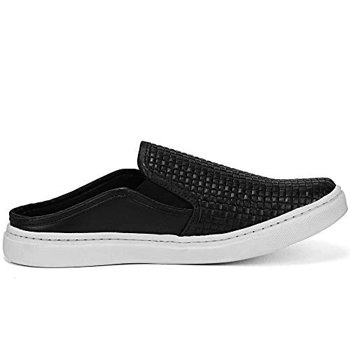 Mule Slip On Masculino Couro Confort Tresse Sonata Cor:Preto;Tamanho:44