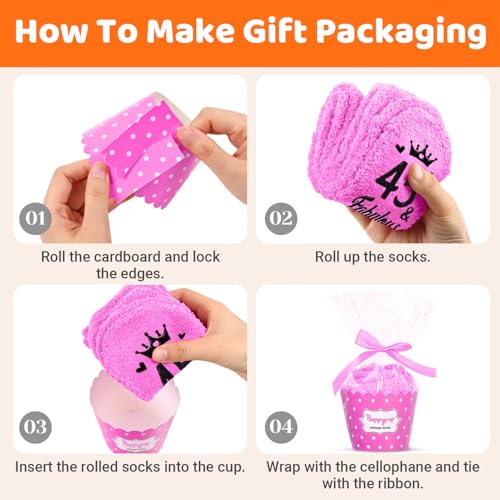 HAPPYPOP 45th Years Old Birthday Gifts - Socks for 45 Year Olds, Gifts for 45 Year Old Women Men4