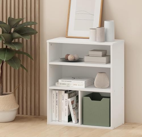 Image of Callas Multipurpose Engineered Wood Bookcase | Books Storage Organizer for Kids | Multi-Purpose Shelves for Books Storage (White, BR-06)
