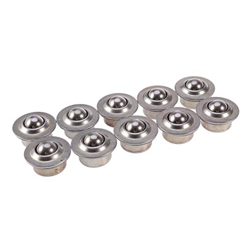 Hemoton 10Pcs Rolamento Rolamento Esfera de Aço Rodízios de Rolamento Flange Unidade de Transferênci
