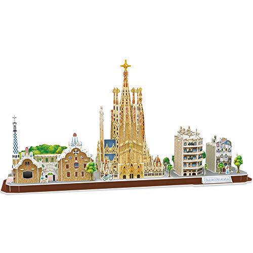 Preisvergleich Produktbild CubicFun 3D Puzzle City Line Barcelona (Tachan MC256h)