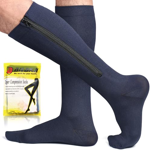 Image of Ailaka Medical 15-20 mmHg Zipper Compression Socks Women Men