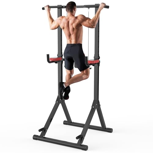 Dskeuzeew Power Tower – Station de musculation avec barre de traction – Multifonction – Pour la musculation à la maison
