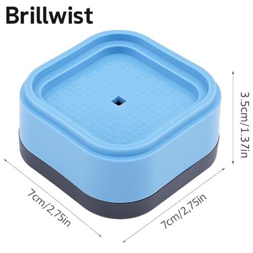 Image of Anti-Vibration Floor Pads, Noise Cancelling Shock Absorber Furniture Risers, Anti-Skid Floor Protection Rubber Support for Washing Machine, Dryers, Refrigerator (Pack of 4, Square)