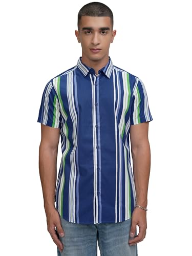 Image of Highlander Men's Striped Slim Fit Shirt