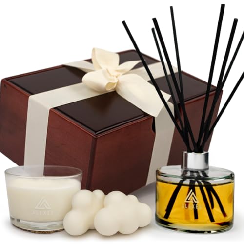 Set Difusor de Aceite Esencial Jazmín con Vela y Sachet miniatura 1