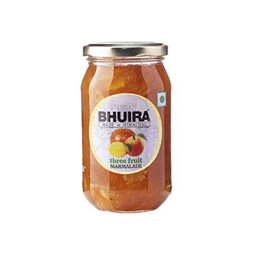 Image of Bhuira Three Fruit Marmalade - 470g | All Natural - No Added Preservatives, Artificial Colors | Handmade Himachal Vegan Spread | Breakfast Toast Jam | Healthy Snack, Guilt-Free