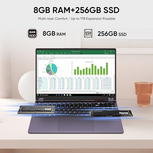 Laptop 2 en 1 15.6" Windows 11 Pro RAM 8GB SSD 256GB miniatura 3