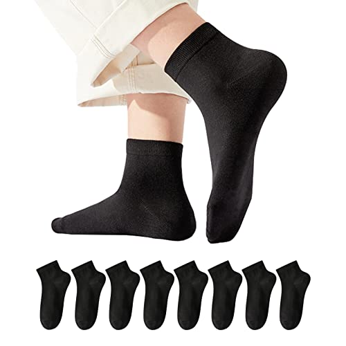 Cotton Low Cut Athletic Socks 8/10 Pack - Breathable Running Gym Daily, Moisture Wicking Comfort Fit Black4