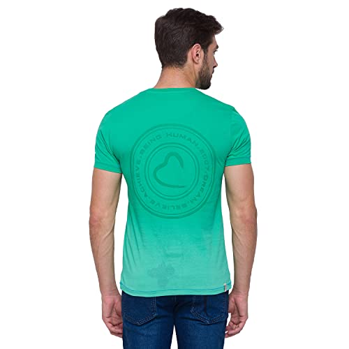 Image of Being Human Ming Green Slim Fit Round Neck Men's T-Shirt Clothing