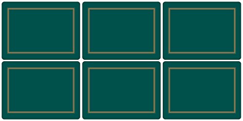 Pimpernel Classic Emerald Placemats - Set of 6