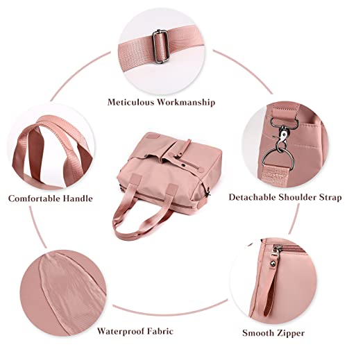 Image of CORIOS Women Shoulder Bag Nylon Handbag Casual Top Handle Bag Multi Pocket Crossbody Bag