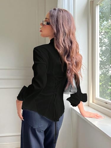 Image of Aahwan Women Polyester Modern Fit Solid Front Button Long Sleeve Casual Shirt