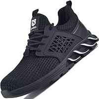 SUADEX Mens Womens Steel Toe Cap Trainers Lightweight Puncture Resistant Safety Shoes Non Slip Work Shoes