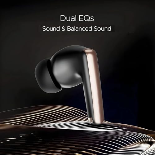 Image of Wireless Bluetooth in Ear Earbuds|4 Mic Setup ANC & ENC for Calls|50 Hours Total Playtime with Fast Charging and Ultra Low Latency Gaming TWS, Google Fast Pair with mic (Chrome Black)