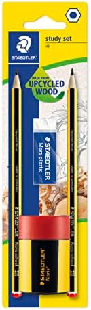 STAEDTLER 122-HB Noris Graphite Pencils with Eraser-Tip - HB (Box of 12)