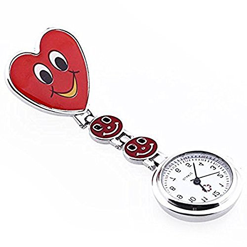 Hrph Krankenschwester Armbanduhr reizendes Herz-Lächeln-Gesicht mit Medical Nurses Mode-Quarz-Uhren
