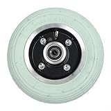 Grauer Luftreifen, 17,8 cm (7 Zoll), Vorderrad für elektrische Rollstühle, entworfen für Gabelmontage und Anpassungsfähigkeit (schwarz, 8 mm)
