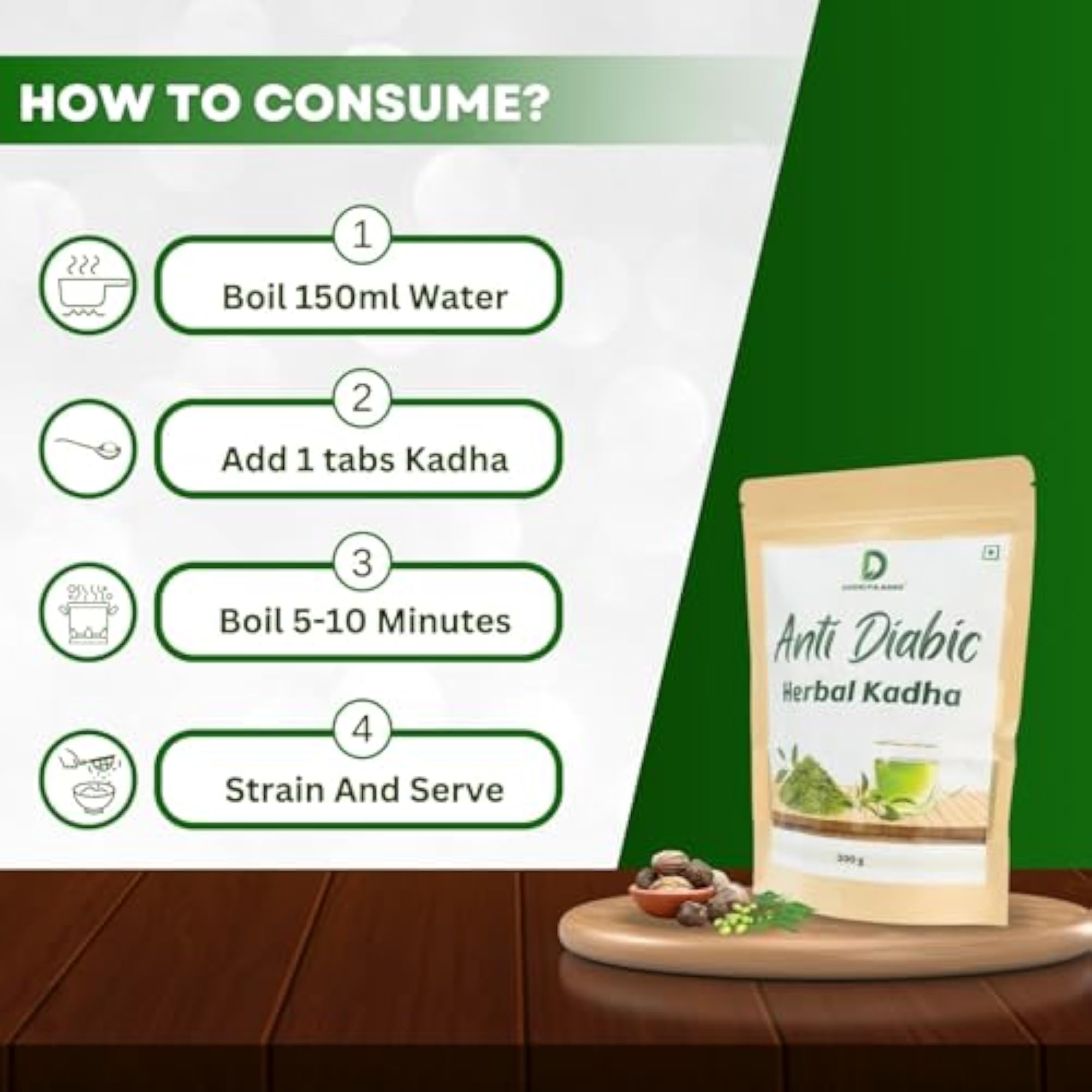 Dodkiya Agro Anti Diabetic Herbal Kadha 5 Packet Combo