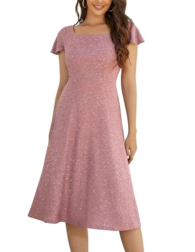 Amazon.com: BeryLove Prom Dress for Teens Sequin Dress Square Neck Midi Cocktail Party Formal Dress Flutter Short Sleeve Stretchy Bridesmaid Dresses S005 Blush XS : Clothing, Shoes & Jewelry Amazon.com: BeryLove Prom Dress for Teens Sequin Dress Square Neck Midi Cocktail Party Formal Dress Flutter Short Sleeve Stretchy Bridesmaid Dresses S005 Blush XS : Clothing, Shoes & Jewelry