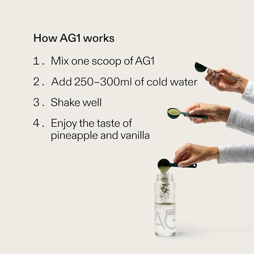AG1 Greens Powder Supplement | Daily Nutrient Boost: Vitamins, Minerals, Gut-Friendly Bacteria, Gluten Free, Vegan and Keto Friendly | 70+ Ingredients by AG1 Athletic Green - Image 3