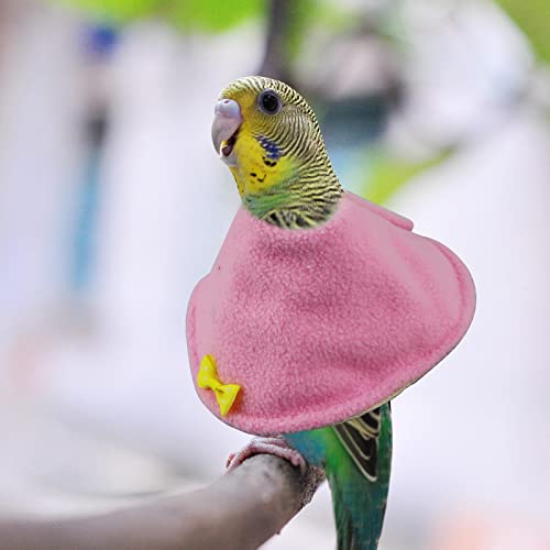 Image of Bird Cone Collars, Adjustable Pet Parrot Recovery Collar Elizabethan Collar for Wound Healing Prevent Feather Plucking, Birds Cones Protective E-Collars for Large Medium Small Parrots - L