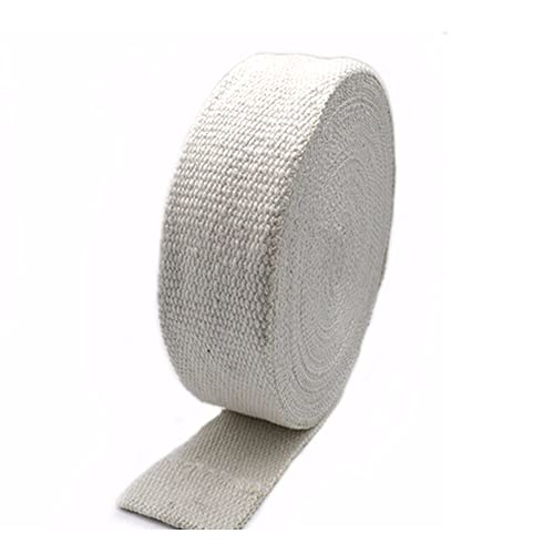 Jonoisax Cinta ignífuga de Fibra cerámica - 1 m Anti-Alta Temperatura 2400 F Material ignífugo Cinta de Banda de cinturón, Cinta Aislamiento de tubería,1000 * 30 * 3mm Cover