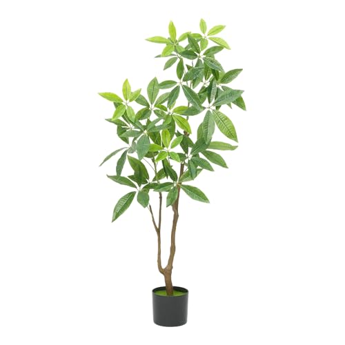 HPLWYM Artificial Money Tree with Pot, 4FT Tall Fake Tree Plant with Realistic Leaves, Lifelike Faux...